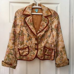 Jacquard Jacket. Sz S. Amazing Detail. NEW